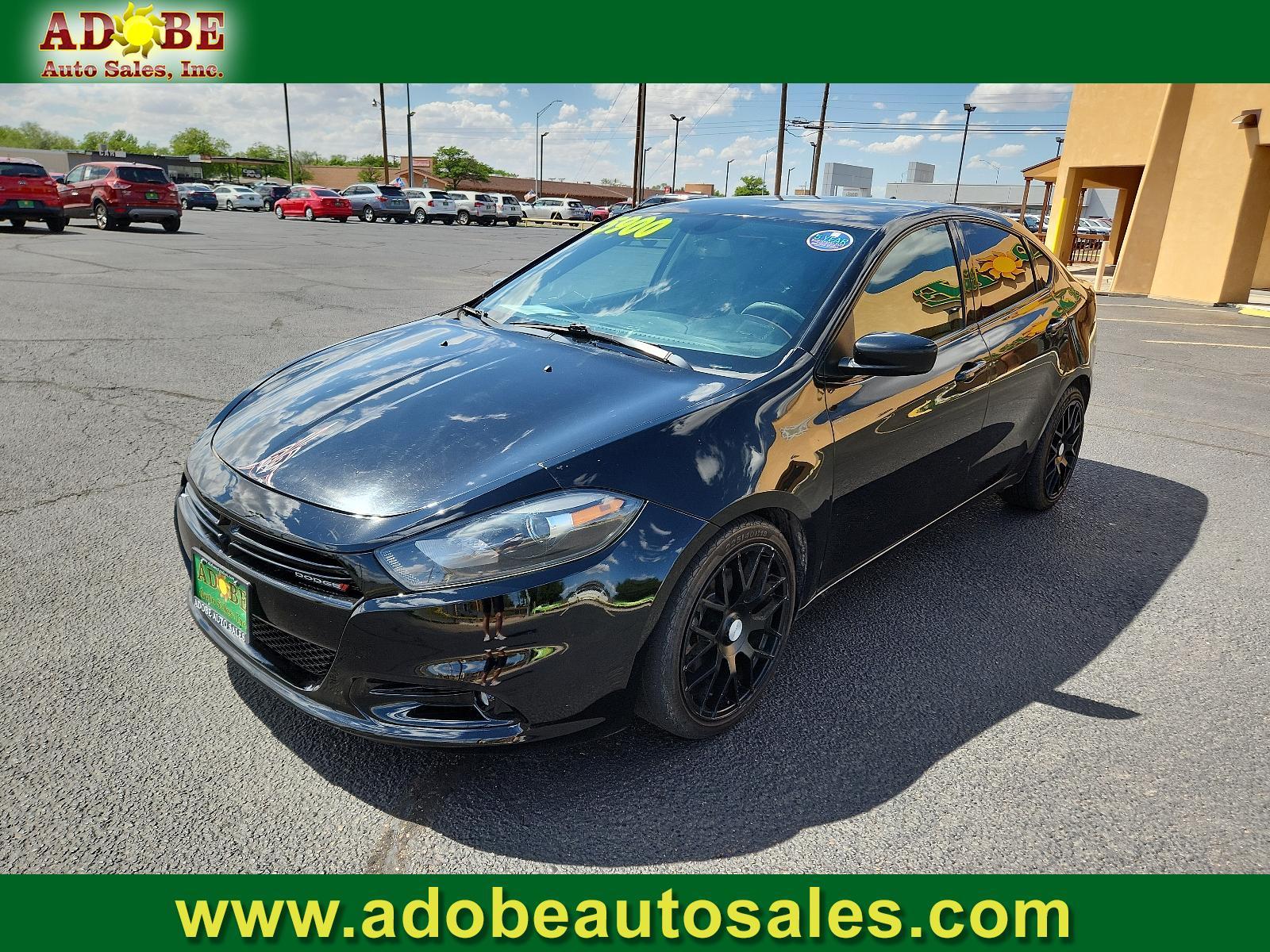 2015 Pitch Black Clearcoat /Black Dodge Dart SXT (1C3CDFBB0FD) with an ENGINE: 2.4L I4 MULTIAIR engine, located at 4711 Ave Q, Lubbock, TX, 79412, (806) 687-2362, 33.551304, -101.855293 - Photo #0