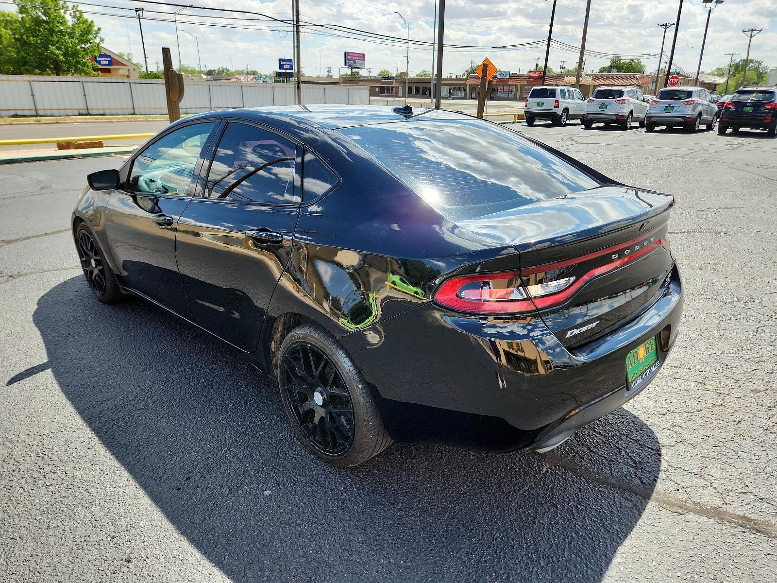 2015 Pitch Black Clearcoat /Black Dodge Dart SXT (1C3CDFBB0FD) with an ENGINE: 2.4L I4 MULTIAIR engine, located at 4711 Ave Q, Lubbock, TX, 79412, (806) 687-2362, 33.551304, -101.855293 - Photo #2