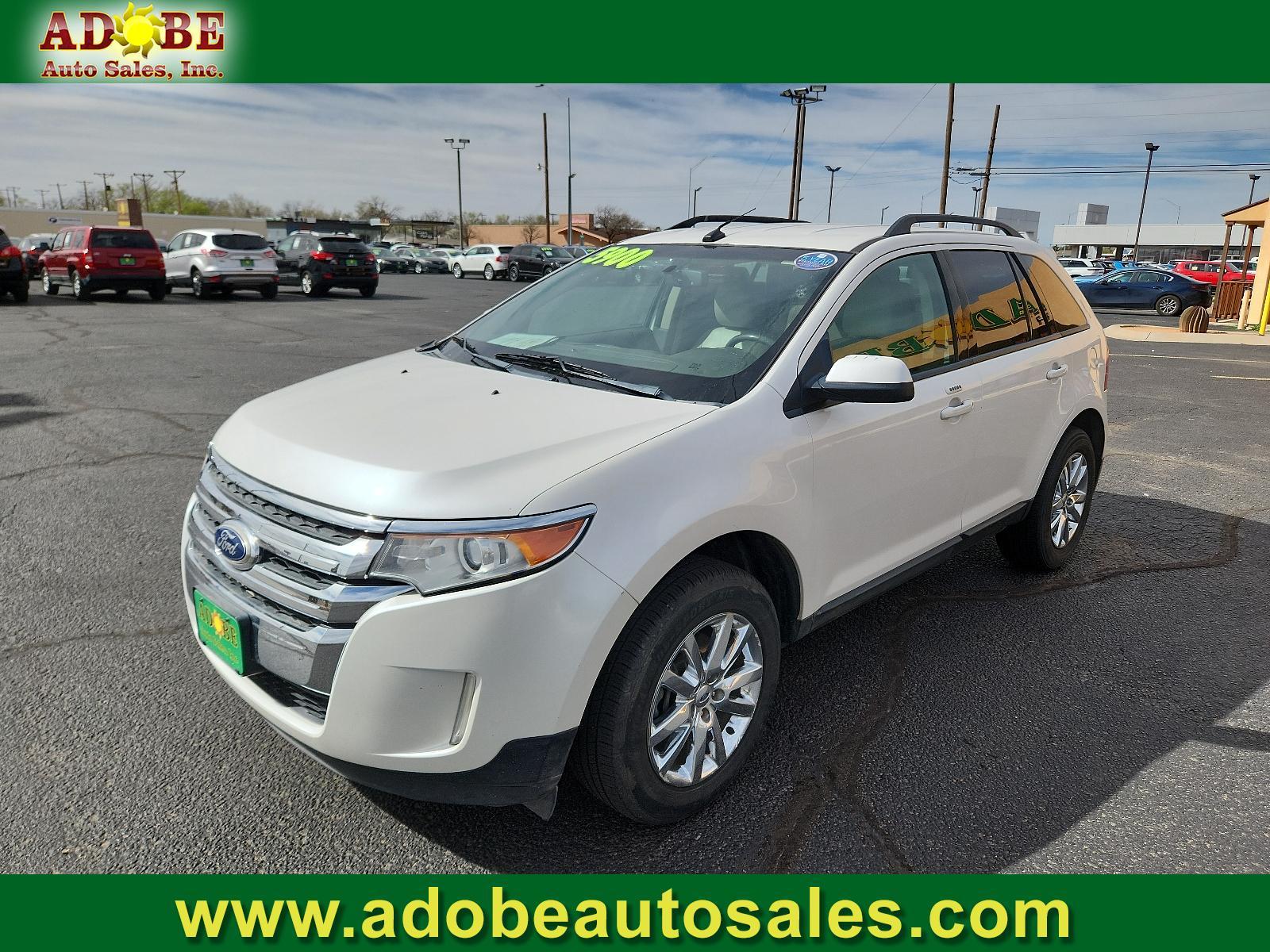 2012 White Suede /Charcoal Black Cloth Interior Ford Edge SEL (2FMDK3JC5CB) with an 3.5L TI-VCT V6 ENGINE engine, located at 4711 Ave Q, Lubbock, TX, 79412, (806) 687-2362, 33.551304, -101.855293 - Photo #0