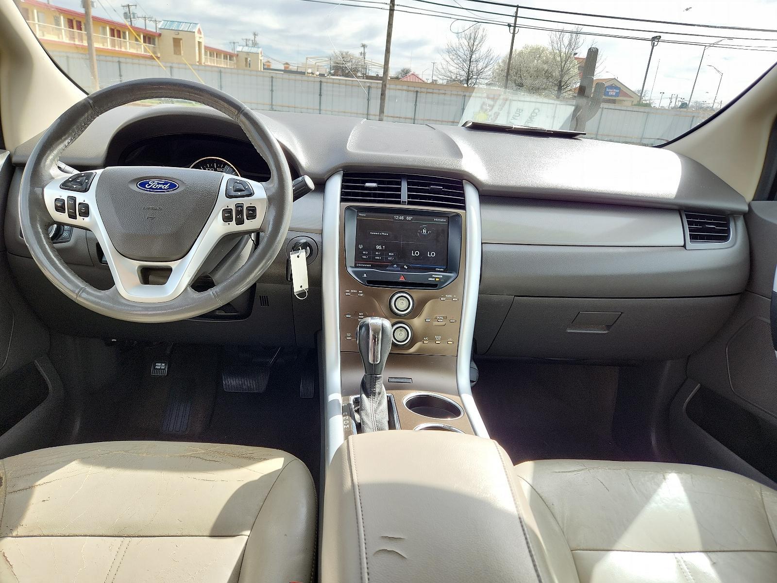 2012 White Suede /Charcoal Black Cloth Interior Ford Edge SEL (2FMDK3JC5CB) with an 3.5L TI-VCT V6 ENGINE engine, located at 4711 Ave Q, Lubbock, TX, 79412, (806) 687-2362, 33.551304, -101.855293 - Photo #15