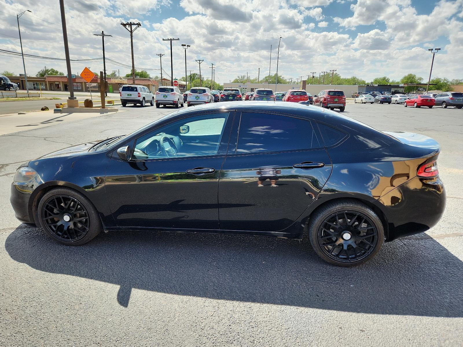 2015 Pitch Black Clearcoat /Black Dodge Dart SXT (1C3CDFBB0FD) with an ENGINE: 2.4L I4 MULTIAIR engine, located at 4711 Ave Q, Lubbock, TX, 79412, (806) 687-2362, 33.551304, -101.855293 - Photo #1
