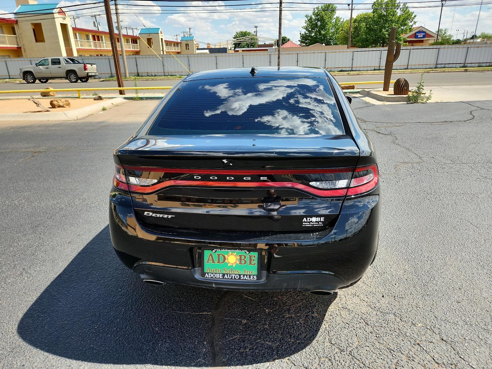 2015 Pitch Black Clearcoat /Black Dodge Dart SXT (1C3CDFBB0FD) with an ENGINE: 2.4L I4 MULTIAIR engine, located at 4711 Ave Q, Lubbock, TX, 79412, (806) 687-2362, 33.551304, -101.855293 - Photo #3