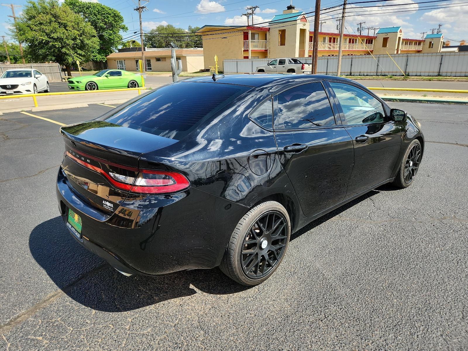2015 Pitch Black Clearcoat /Black Dodge Dart SXT (1C3CDFBB0FD) with an ENGINE: 2.4L I4 MULTIAIR engine, located at 4711 Ave Q, Lubbock, TX, 79412, (806) 687-2362, 33.551304, -101.855293 - Photo #4