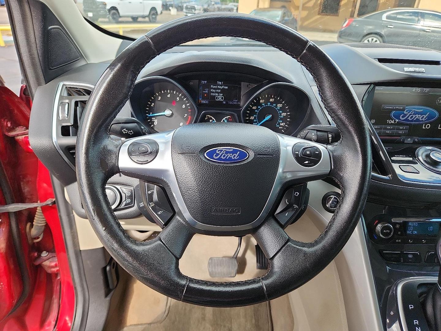 2013 Ruby Red Metallic Tinted Ford Escape SEL (1FMCU0H91DU) with an EcoBoost 2L I-4 gasoline direct injection, DOHC, variable valve control, intercooled turbo, regular unleaded, engine with 231HP engine, located at 4711 Ave Q, Lubbock, TX, 79412, (806) 687-2362, 33.551304, -101.855293 - Photo#16