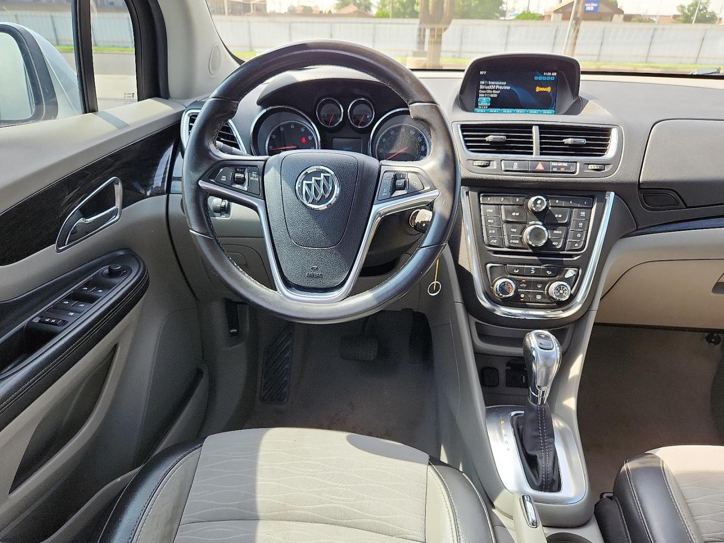 2015 Quicksilver Metallic - GAN /Titanium - AFO Buick Encore (KL4CJASB1FB) with an Ecotec 1.4L I-4 DOHC, variable valve control, intercooled turbo, regular unleaded, engine with 138HP engine, located at 4711 Ave Q, Lubbock, TX, 79412, (806) 687-2362, 33.551304, -101.855293 - Photo#10