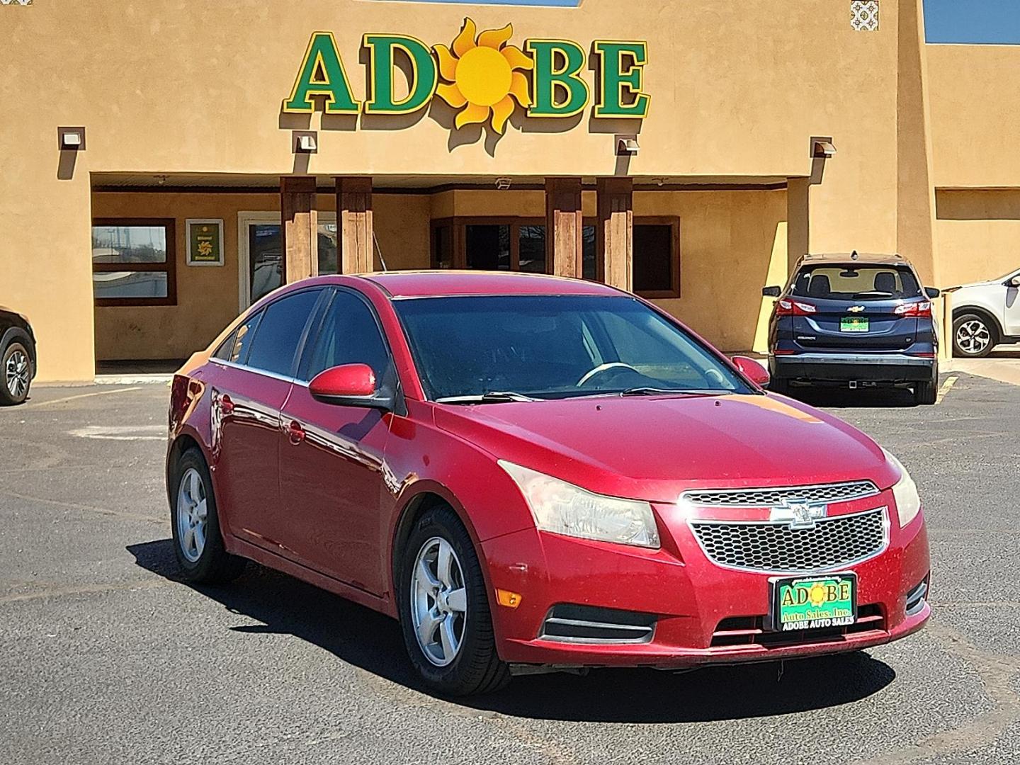 2014 RED /Jet Black - AFF Chevrolet Cruze 1LT Auto (1G1PC5SB5E7) with an ECOTEC 1.4L I-4 DOHC, VVT variable valve control, intercooled turbo, regular unleaded, engine with 138HP engine, located at 4711 Ave Q, Lubbock, TX, 79412, (806) 687-2362, 33.551304, -101.855293 - Photo#1