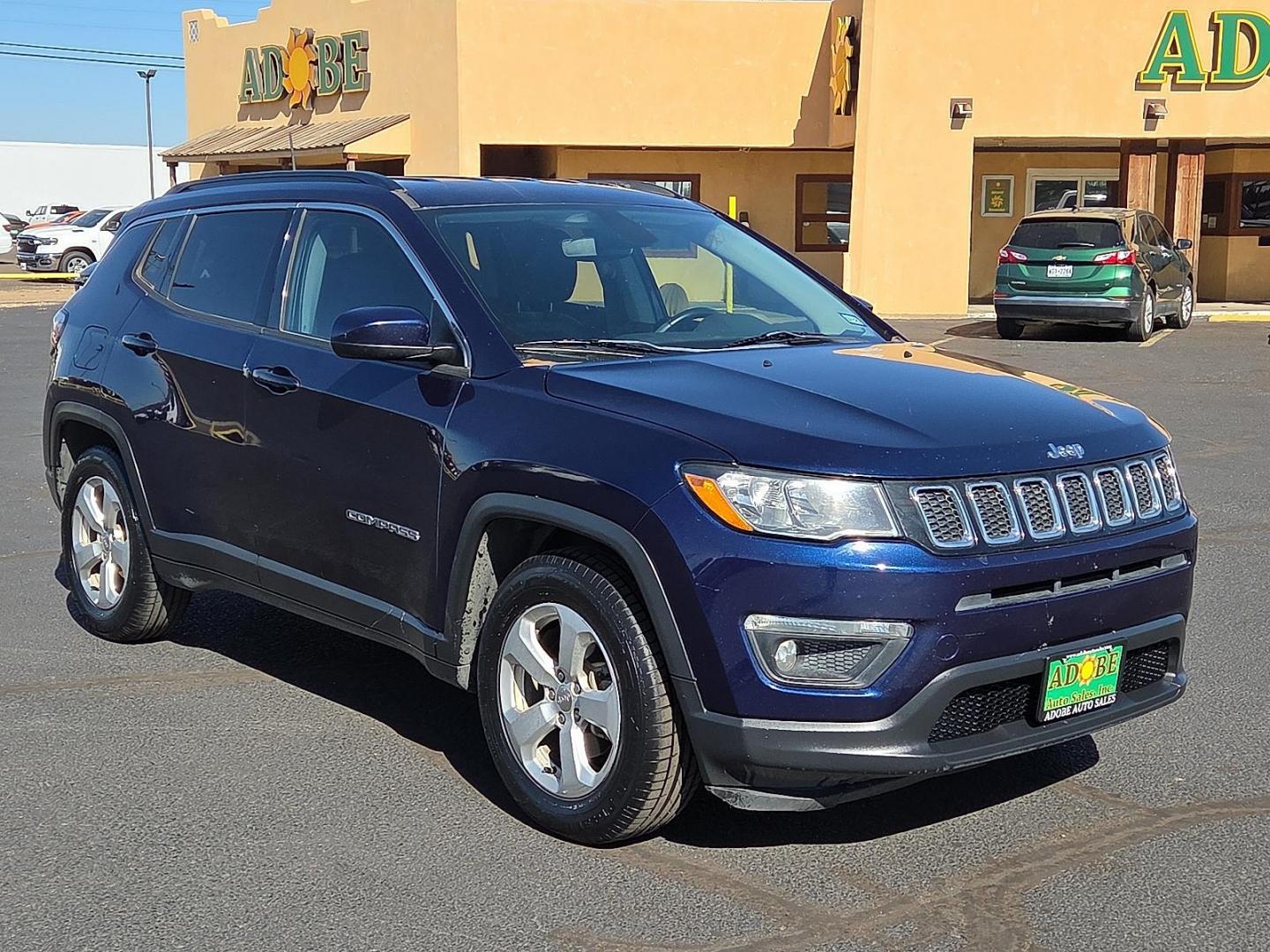 2019 Jazz Blue Pearlcoat - PBX /Black - X9 Jeep Compass Latitude FWD (3C4NJCBBXKT) with an 2.4L I-4 variable valve control, regular unleaded, engine with 180HP engine, located at 4711 Ave Q, Lubbock, TX, 79412, (806) 687-2362, 33.551304, -101.855293 - Photo#6