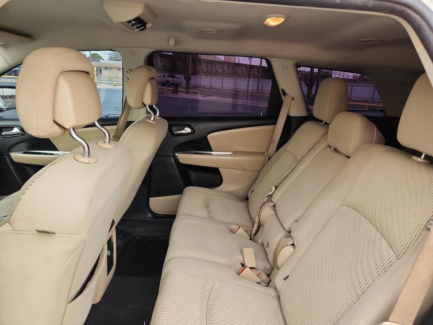 2017 Vice White - PW3 /Lt Frost Beige/Black - E5XL Dodge Journey SXT (3C4PDCBG6HT) with an ENGINE: 3.6L V6 24V VVT engine, located at 4711 Ave Q, Lubbock, TX, 79412, (806) 687-2362, 33.551304, -101.855293 - Photo#8