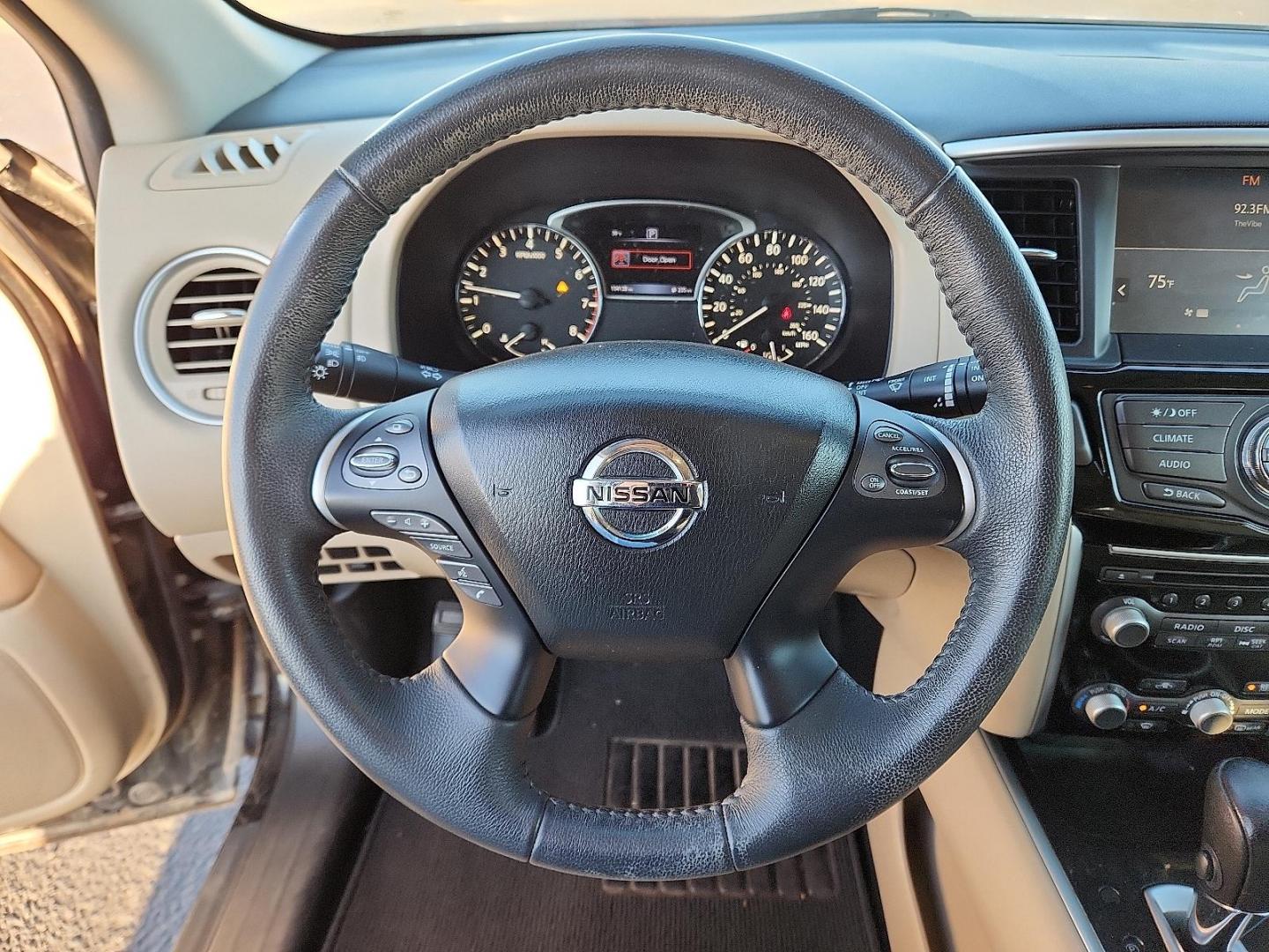 2017 Magnetic Black Metallic Nissan Pathfinder SV (5N1DR2MN5HC) with an 3.5L V-6 gasoline direct injection, DOHC, variable valve control, regular unleaded, engine with 284HP engine, located at 4711 Ave Q, Lubbock, TX, 79412, (806) 687-2362, 33.551304, -101.855293 - Photo#22