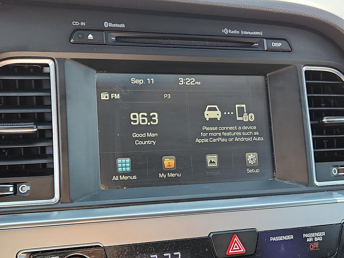 2017 BLACK Hyundai Sonata Sport (5NPE34AF9HH) with an 2.4L I-4 gasoline direct injection, DOHC, D-CVVT variable valve control, regular unleaded, engine with 185HP engine, located at 4711 Ave Q, Lubbock, TX, 79412, (806) 687-2362, 33.551304, -101.855293 - Photo#12