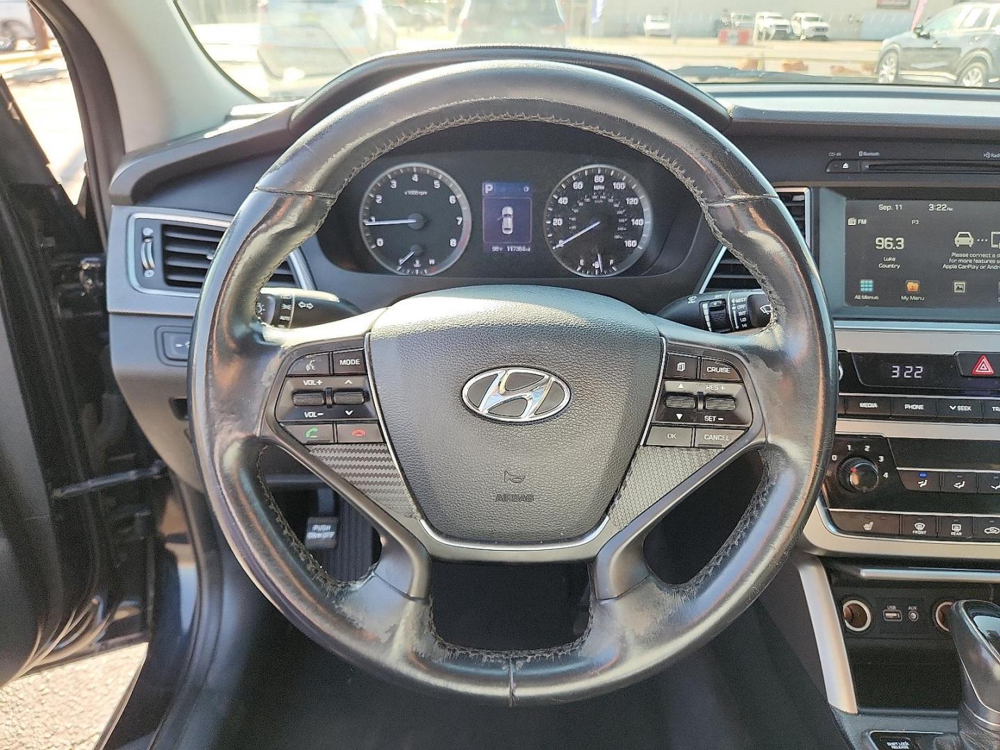 2017 BLACK Hyundai Sonata Sport (5NPE34AF9HH) with an 2.4L I-4 gasoline direct injection, DOHC, D-CVVT variable valve control, regular unleaded, engine with 185HP engine, located at 4711 Ave Q, Lubbock, TX, 79412, (806) 687-2362, 33.551304, -101.855293 - Photo#14