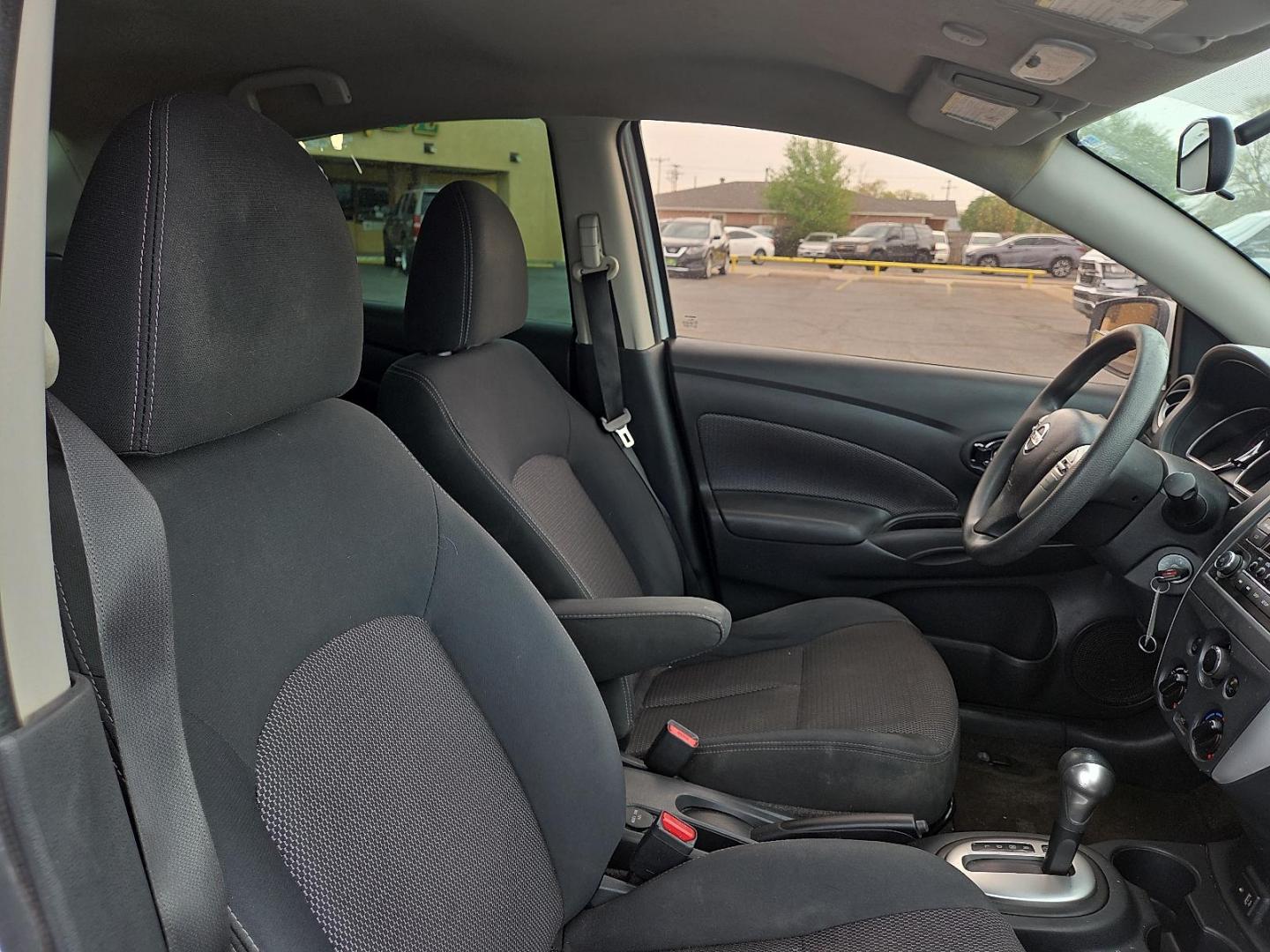 2017 Fresh Powder - QM1 /Charcoal - G Nissan Versa 1.6 S+ (3N1CN7AP7HL) with an 1.6L I-4 DOHC, variable valve control, regular unleaded, engine with 109HP engine, located at 4711 Ave Q, Lubbock, TX, 79412, (806) 687-2362, 33.551304, -101.855293 - Photo#12