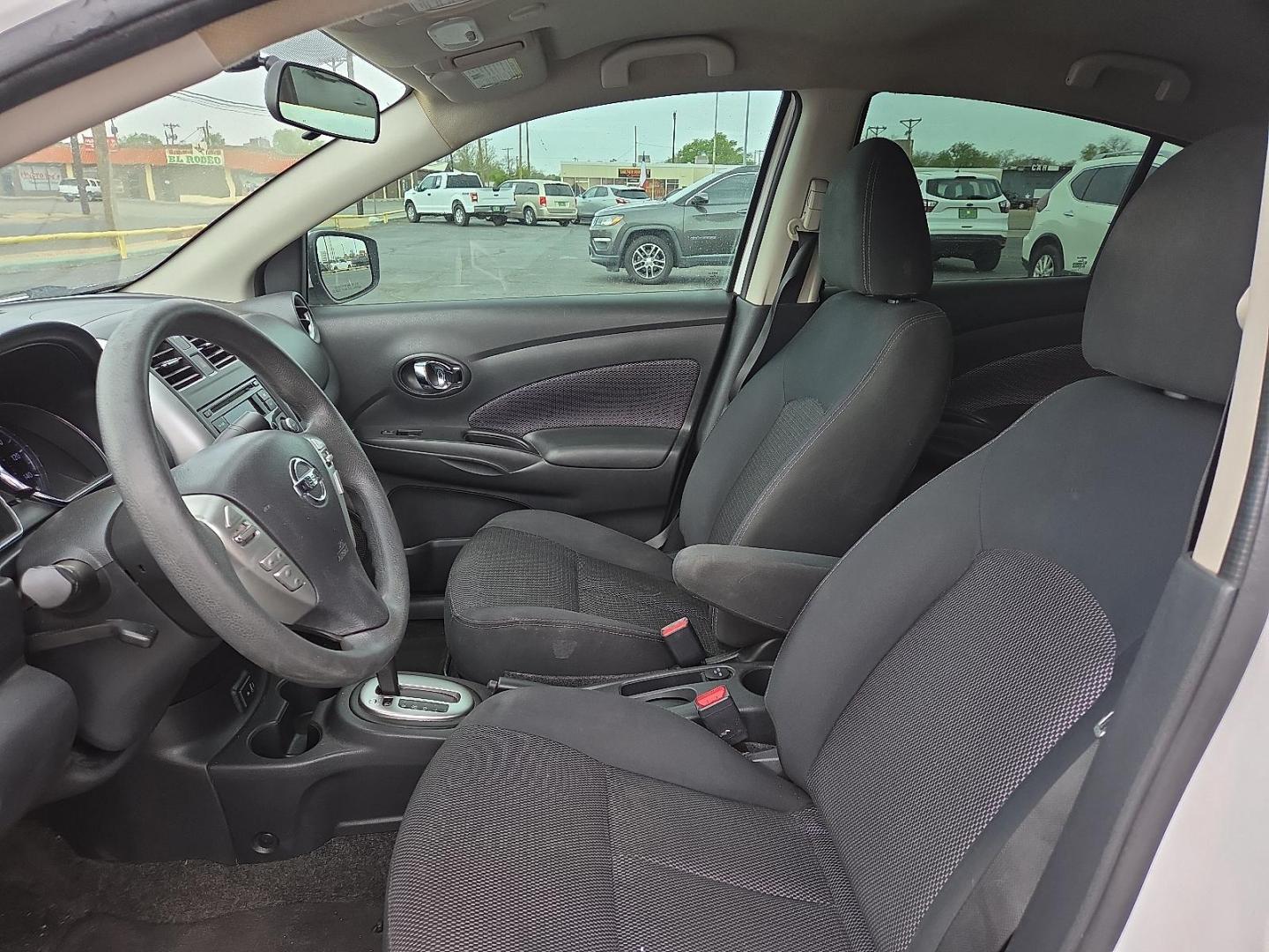 2017 Fresh Powder - QM1 /Charcoal - G Nissan Versa 1.6 S+ (3N1CN7AP7HL) with an 1.6L I-4 DOHC, variable valve control, regular unleaded, engine with 109HP engine, located at 4711 Ave Q, Lubbock, TX, 79412, (806) 687-2362, 33.551304, -101.855293 - Photo#21