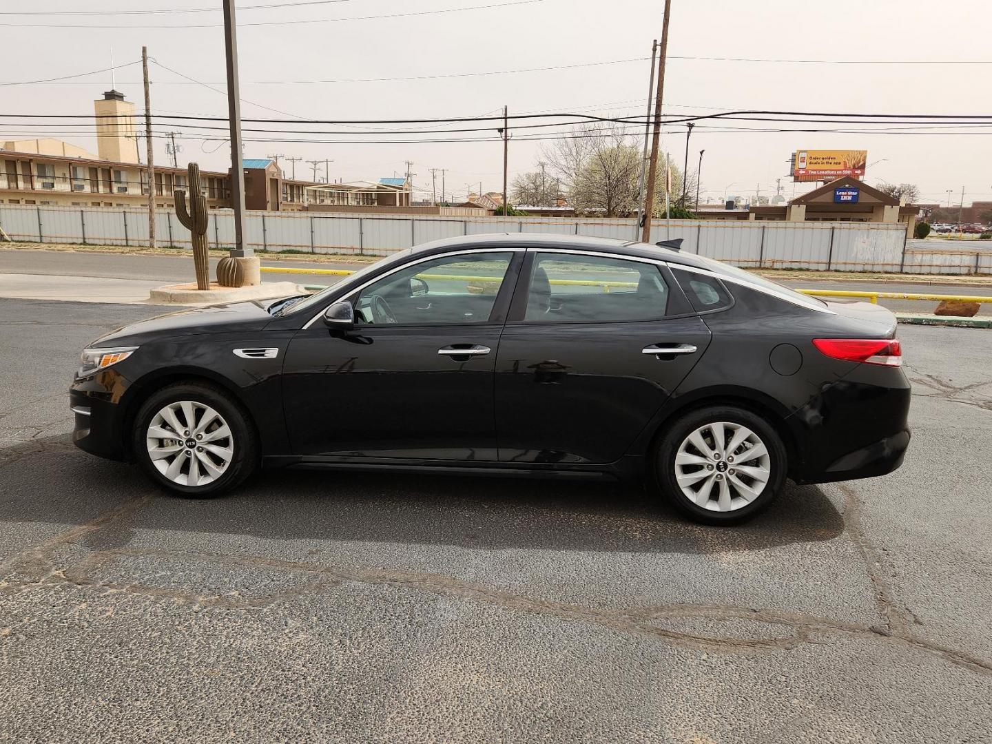 2018 Aurora Black - ABP /Black - WK Kia Optima LX (5XXGT4L30JG) with an Engine: 2.4L DOHC I4 GDI engine, located at 4711 Ave Q, Lubbock, TX, 79412, (806) 687-2362, 33.551304, -101.855293 - Photo#1