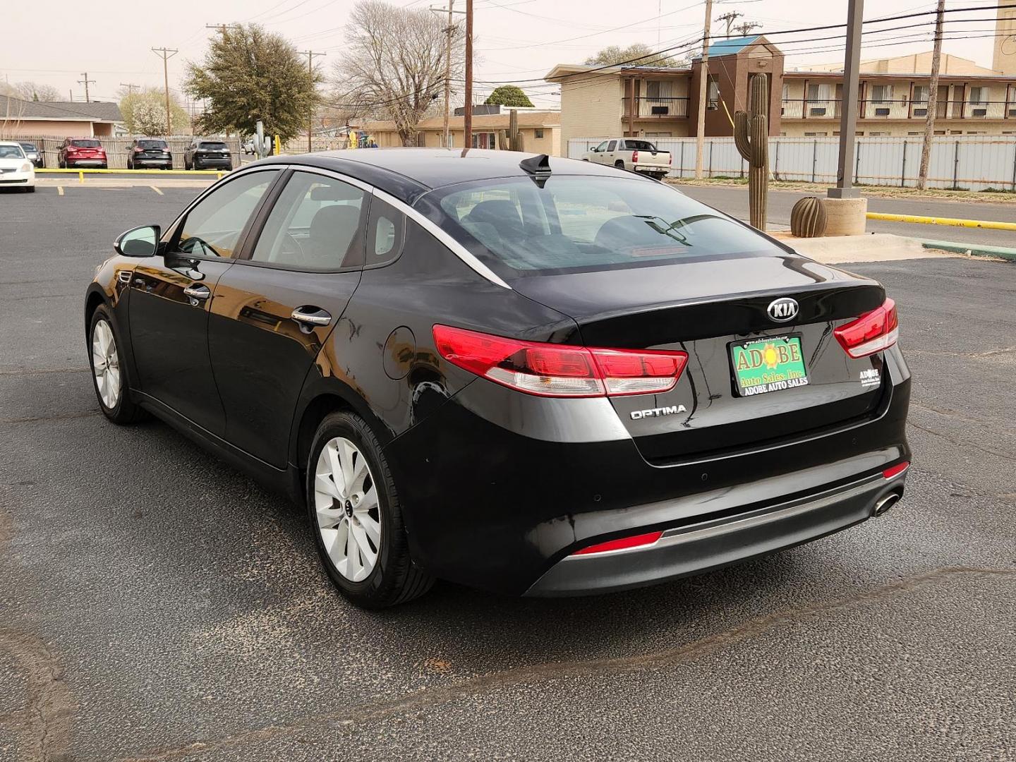 2018 Aurora Black - ABP /Black - WK Kia Optima LX (5XXGT4L30JG) with an Engine: 2.4L DOHC I4 GDI engine, located at 4711 Ave Q, Lubbock, TX, 79412, (806) 687-2362, 33.551304, -101.855293 - Photo#2