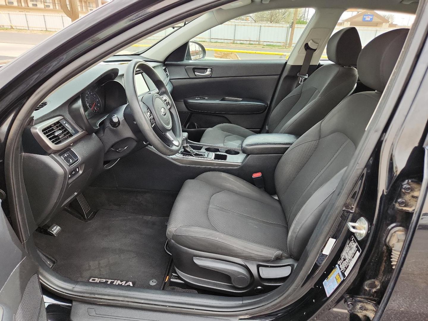 2018 Aurora Black - ABP /Black - WK Kia Optima LX (5XXGT4L30JG) with an Engine: 2.4L DOHC I4 GDI engine, located at 4711 Ave Q, Lubbock, TX, 79412, (806) 687-2362, 33.551304, -101.855293 - Photo#10