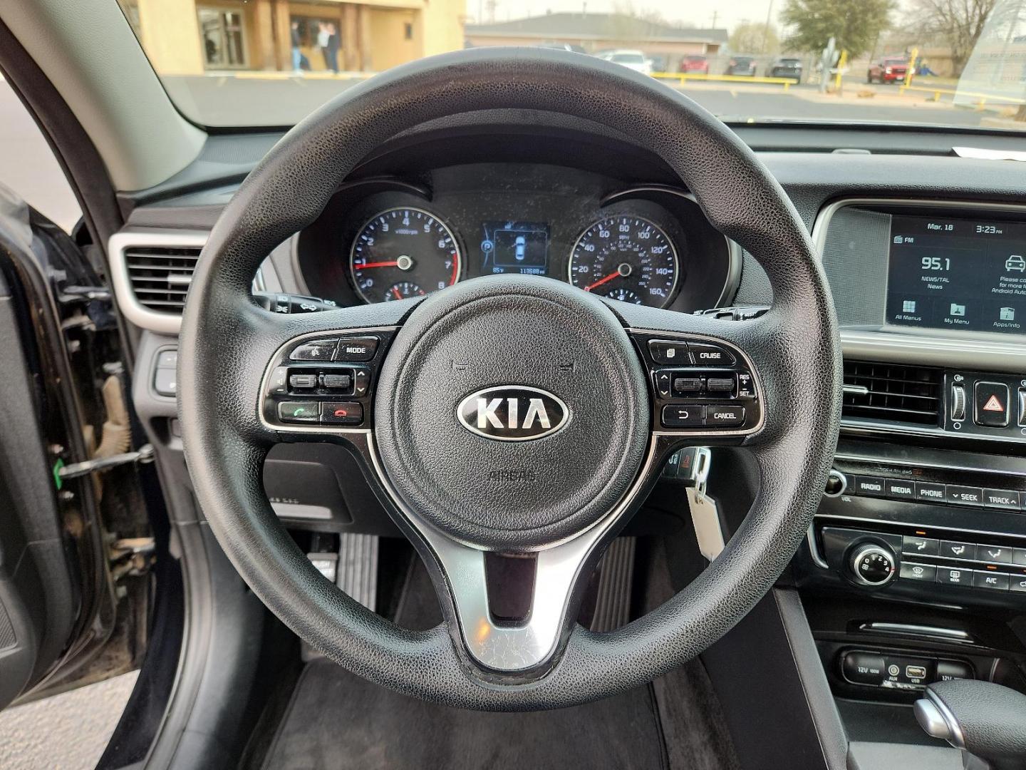 2018 Aurora Black - ABP /Black - WK Kia Optima LX (5XXGT4L30JG) with an Engine: 2.4L DOHC I4 GDI engine, located at 4711 Ave Q, Lubbock, TX, 79412, (806) 687-2362, 33.551304, -101.855293 - Photo#18