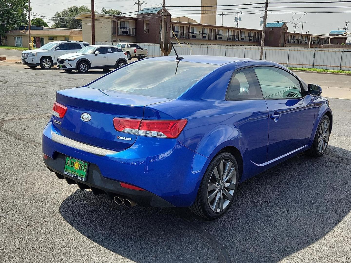 2013 Abyss Blue Pearl Metallic - K3U /Black - WK Kia Forte Koup SX (KNAFW6A33D5) with an 2.4L I-4 DOHC, variable valve control, regular unleaded, engine with 173HP engine, located at 4711 Ave Q, Lubbock, TX, 79412, (806) 687-2362, 33.551304, -101.855293 - Photo#3