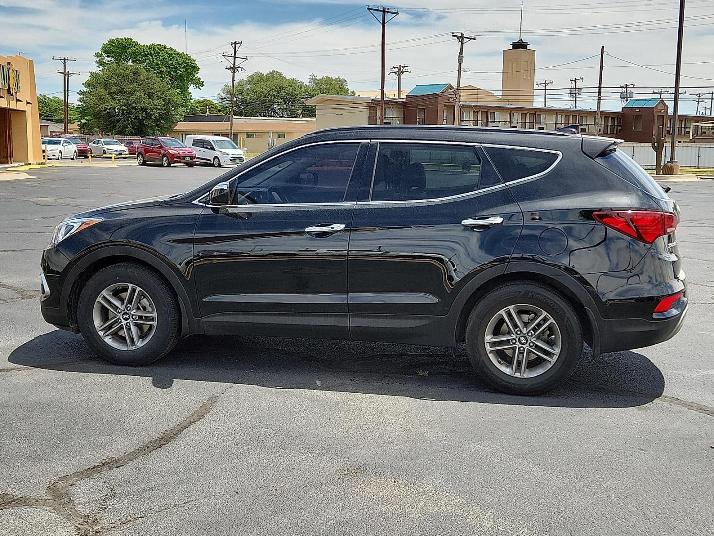 2018 Twilight Black - S3B /Gray - VFG Hyundai Santa Fe Sport 2.4L (5NMZU3LB5JH) with an Theta II 2.4L I-4 gasoline direct injection, DOHC, D-CVVT variable valve control, regular unleaded, engine with 185HP engine, located at 4711 Ave Q, Lubbock, TX, 79412, (806) 687-2362, 33.551304, -101.855293 - Photo#1