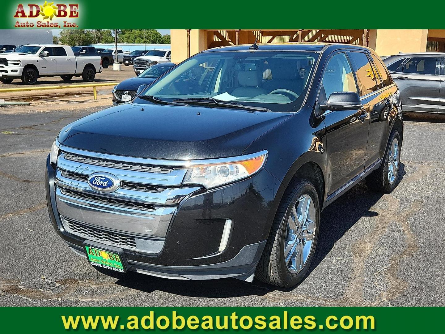 2014 Tuxedo Black Metallic Ford Edge Limited (2FMDK3KC8EB) with an 3.5L V-6 DOHC, variable valve control, regular unleaded, engine with 285HP engine, located at 4711 Ave Q, Lubbock, TX, 79412, (806) 687-2362, 33.551304, -101.855293 - Photo#0