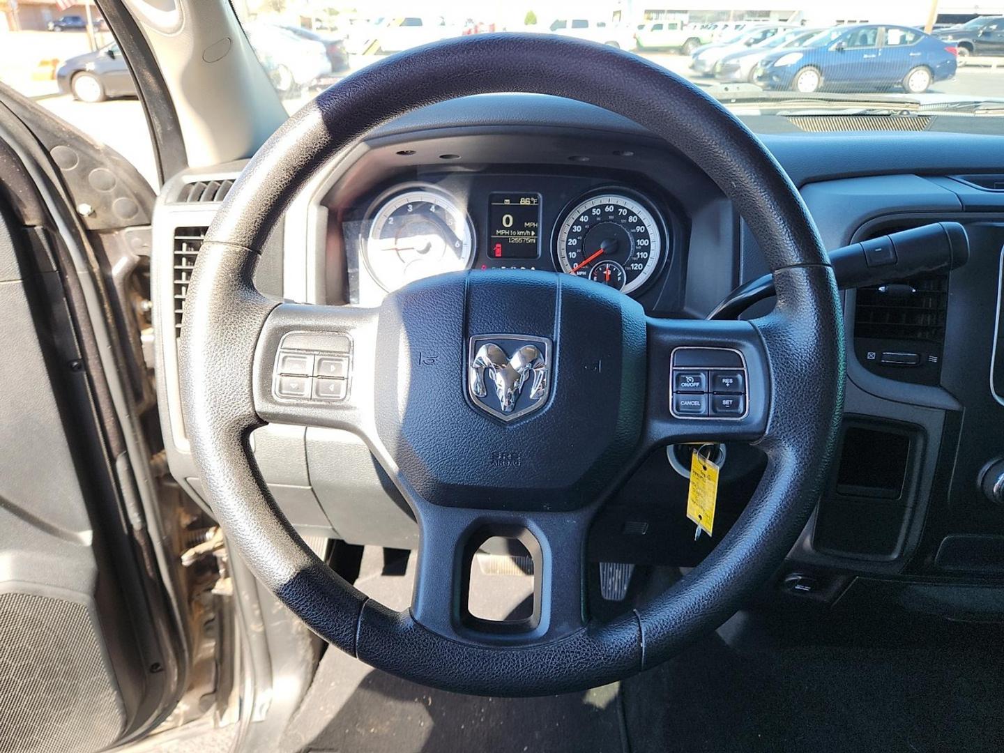 2015 GRAY Ram 1500 Tradesman (3C6RR6KT3FG) with an HEMI 5.7L V-8 variable valve control, regular unleaded, engine with cylinder deactivation and 395HP engine, located at 4711 Ave Q, Lubbock, TX, 79412, (806) 687-2362, 33.551304, -101.855293 - Photo#17