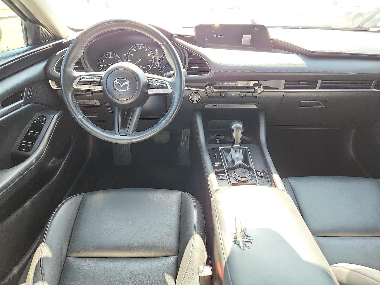 2020 Jet Black Mica Mazda Mazda3 Sedan Select Package (3MZBPBCM8LM) with an SKYACTIV-G 2.5L I-4 gasoline direct injection, DOHC, variable valve control, regular unleaded, engine with cylinder deactivation and 186HP engine, located at 4711 Ave Q, Lubbock, TX, 79412, (806) 687-2362, 33.551304, -101.855293 - Photo#8