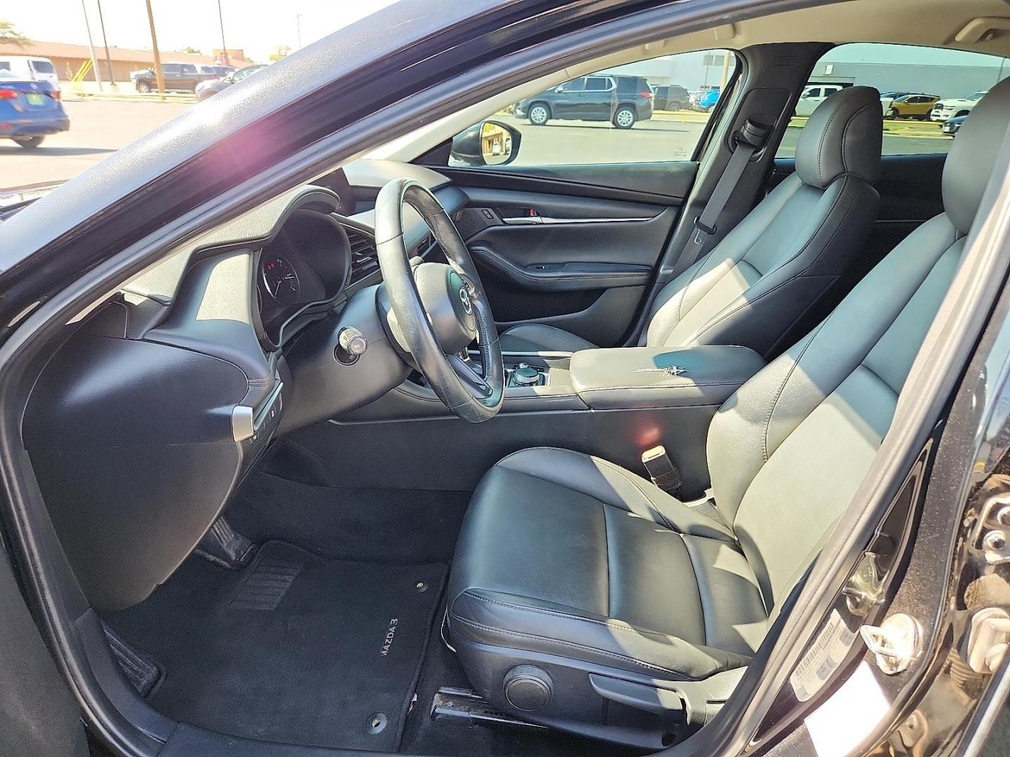 2020 Jet Black Mica Mazda Mazda3 Sedan Select Package (3MZBPBCM8LM) with an SKYACTIV-G 2.5L I-4 gasoline direct injection, DOHC, variable valve control, regular unleaded, engine with cylinder deactivation and 186HP engine, located at 4711 Ave Q, Lubbock, TX, 79412, (806) 687-2362, 33.551304, -101.855293 - Photo#9