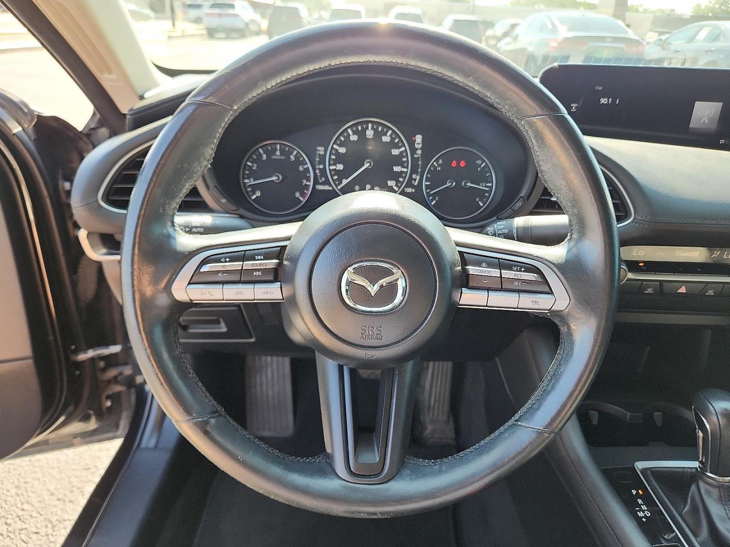 2020 Jet Black Mica Mazda Mazda3 Sedan Select Package (3MZBPBCM8LM) with an SKYACTIV-G 2.5L I-4 gasoline direct injection, DOHC, variable valve control, regular unleaded, engine with cylinder deactivation and 186HP engine, located at 4711 Ave Q, Lubbock, TX, 79412, (806) 687-2362, 33.551304, -101.855293 - Photo#15