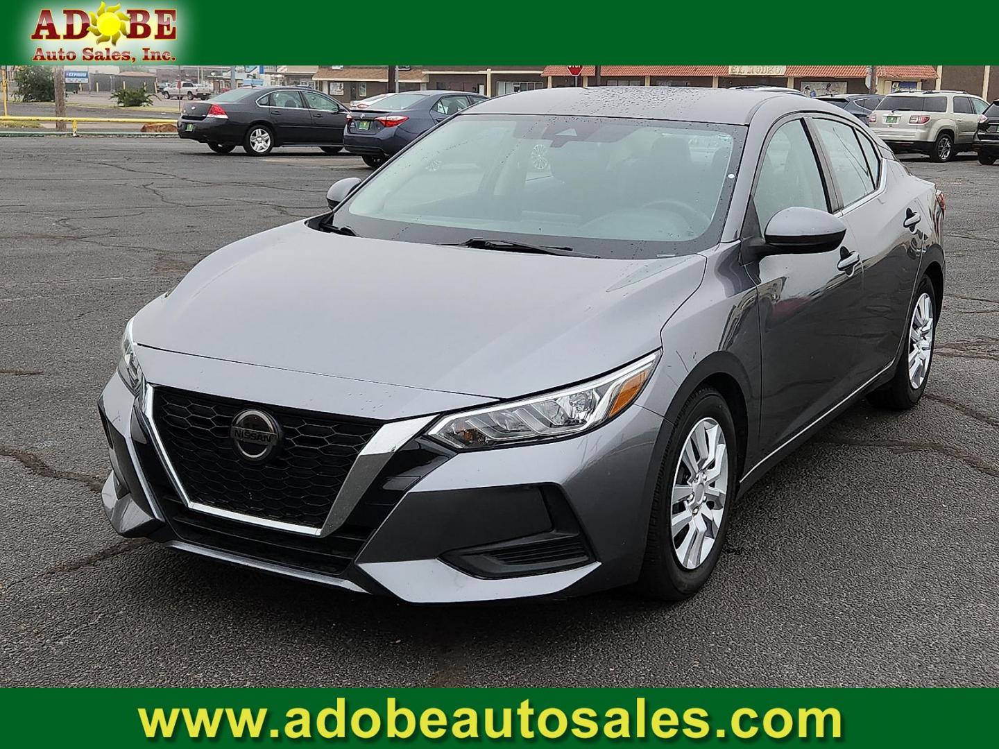 2021 Gun Metallic - KAD /Charcoal - G Nissan Sentra S Xtronic CVT (3N1AB8BV5MY) with an 2L I-4 gasoline direct injection, DOHC, variable valve control, regular unleaded, engine with 149HP engine, located at 4711 Ave Q, Lubbock, TX, 79412, (806) 687-2362, 33.551304, -101.855293 - Photo#0