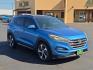 2016 Caribbean Blue - R5U /Black - TRY Hyundai Tucson Limited (KM8J33A21GU) with an 1.6L I-4 direct injection, DOHC, variable valve control, intercooled turbo, regular gasoline, engine with 175HP engine, located at 4711 Ave Q, Lubbock, TX, 79412, (806) 687-2362, 33.551304, -101.855293- Photo#6