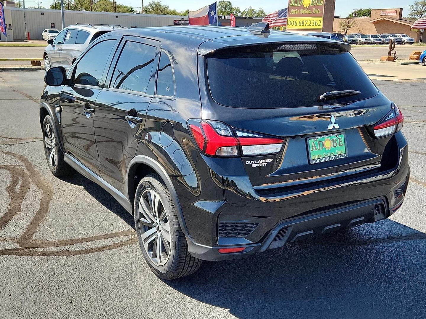 2020 BLACK Mitsubishi Outlander Sport 2.0 ES (JA4AP3AU3LU) with an 2L I-4 DOHC, MIVEC variable valve control, regular unleaded, engine with 148HP engine, located at 4711 Ave Q, Lubbock, TX, 79412, (806) 687-2362, 33.551304, -101.855293 - Photo#2
