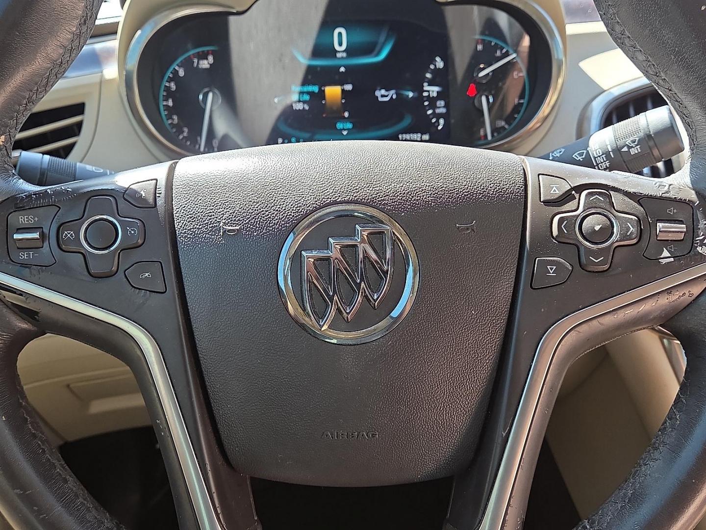 2015 White Frost Tricoat - G1W /Light Neutral/Cocoa Accents - H1V Buick LaCrosse Leather (1G4GB5G32FF) with an 3.6L V-6 gasoline direct injection, DOHC, variable valve control, regular unleaded, engine with 304HP engine, located at 4711 Ave Q, Lubbock, TX, 79412, (806) 687-2362, 33.551304, -101.855293 - Photo#29