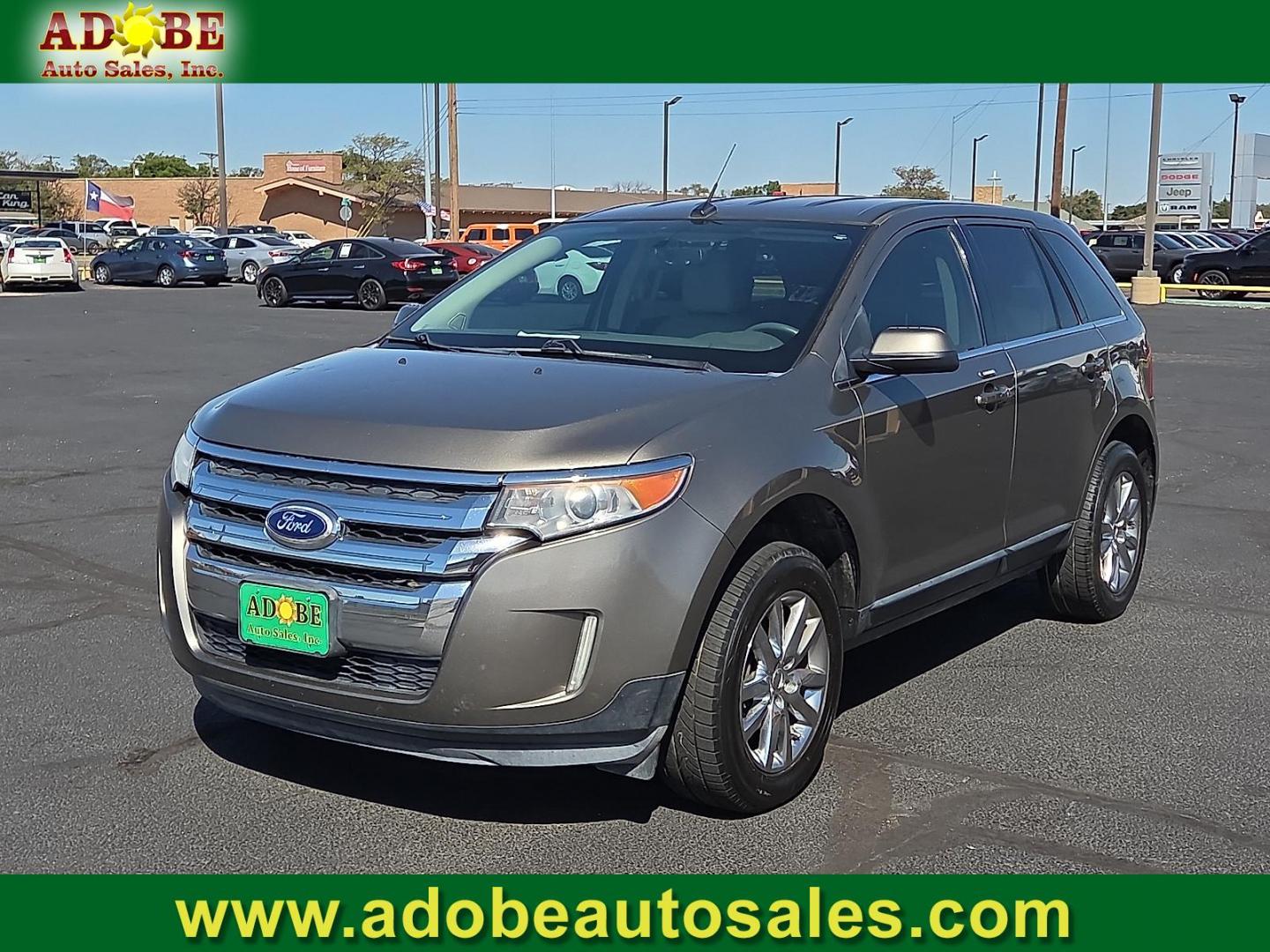 2014 Sunset Metallic - D7 /Medium Light Stone - GL Ford Edge Limited (2FMDK3KC1EB) with an 3.5L V-6 DOHC, variable valve control, regular unleaded, engine with 285HP engine, located at 4711 Ave Q, Lubbock, TX, 79412, (806) 687-2362, 33.551304, -101.855293 - Photo#0