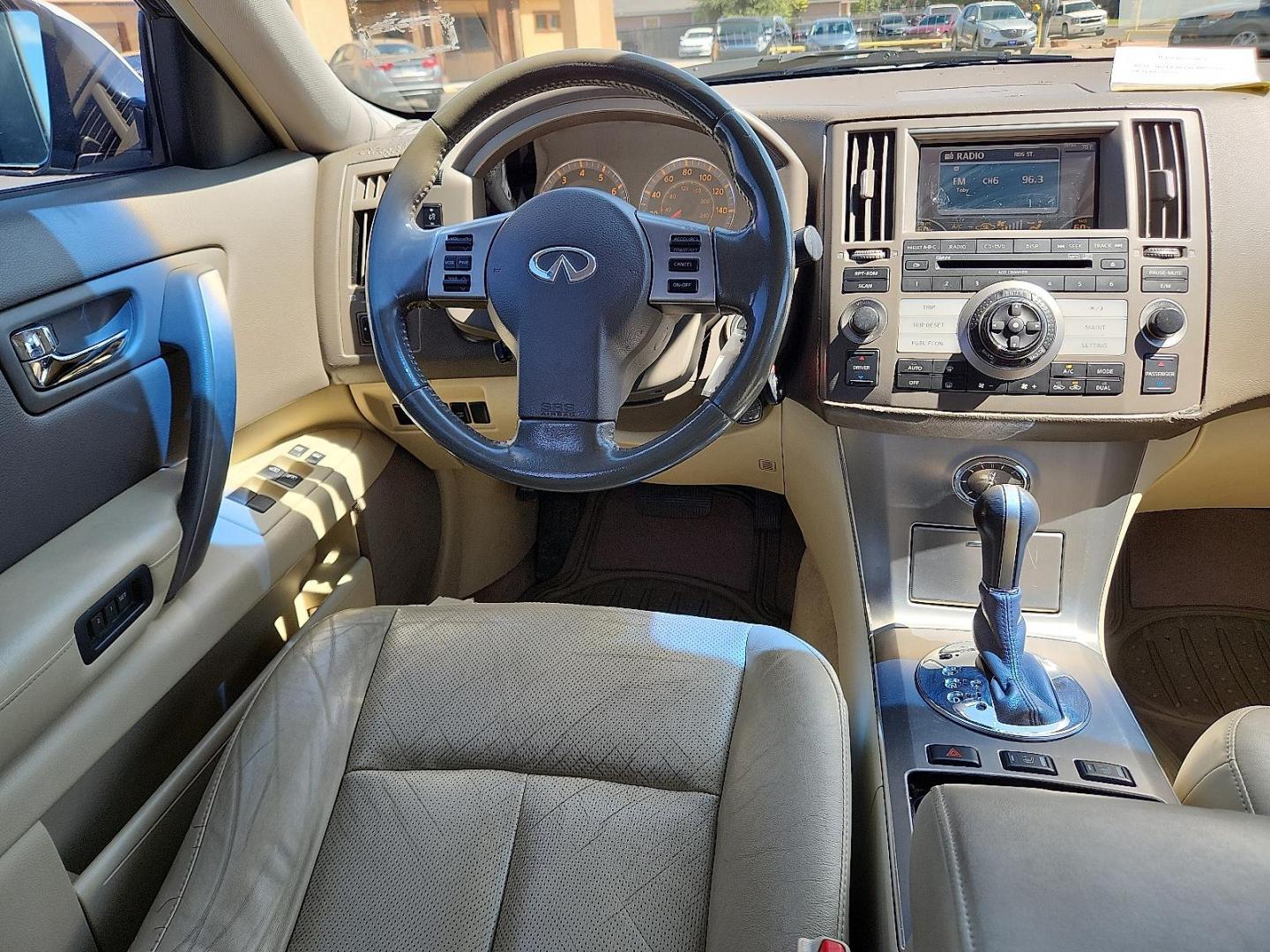 2006 WHITE INFINITI FX35 (JNRAS08U56X) with an VQ 3.5L V-6 DOHC, variable valve control, premium unleaded, engine with 280HP engine, located at 4711 Ave Q, Lubbock, TX, 79412, (806) 687-2362, 33.551304, -101.855293 - Photo#10