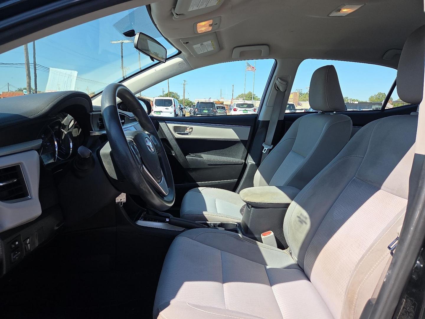 2015 Black Sand Mica - 209 /Ash - 16 Toyota Corolla LE (2T1BURHE7FC) with an 1.8L I-4 DOHC, VVT-i variable valve control, regular unleaded, engine with 132HP engine, located at 4711 Ave Q, Lubbock, TX, 79412, (806) 687-2362, 33.551304, -101.855293 - Photo#22