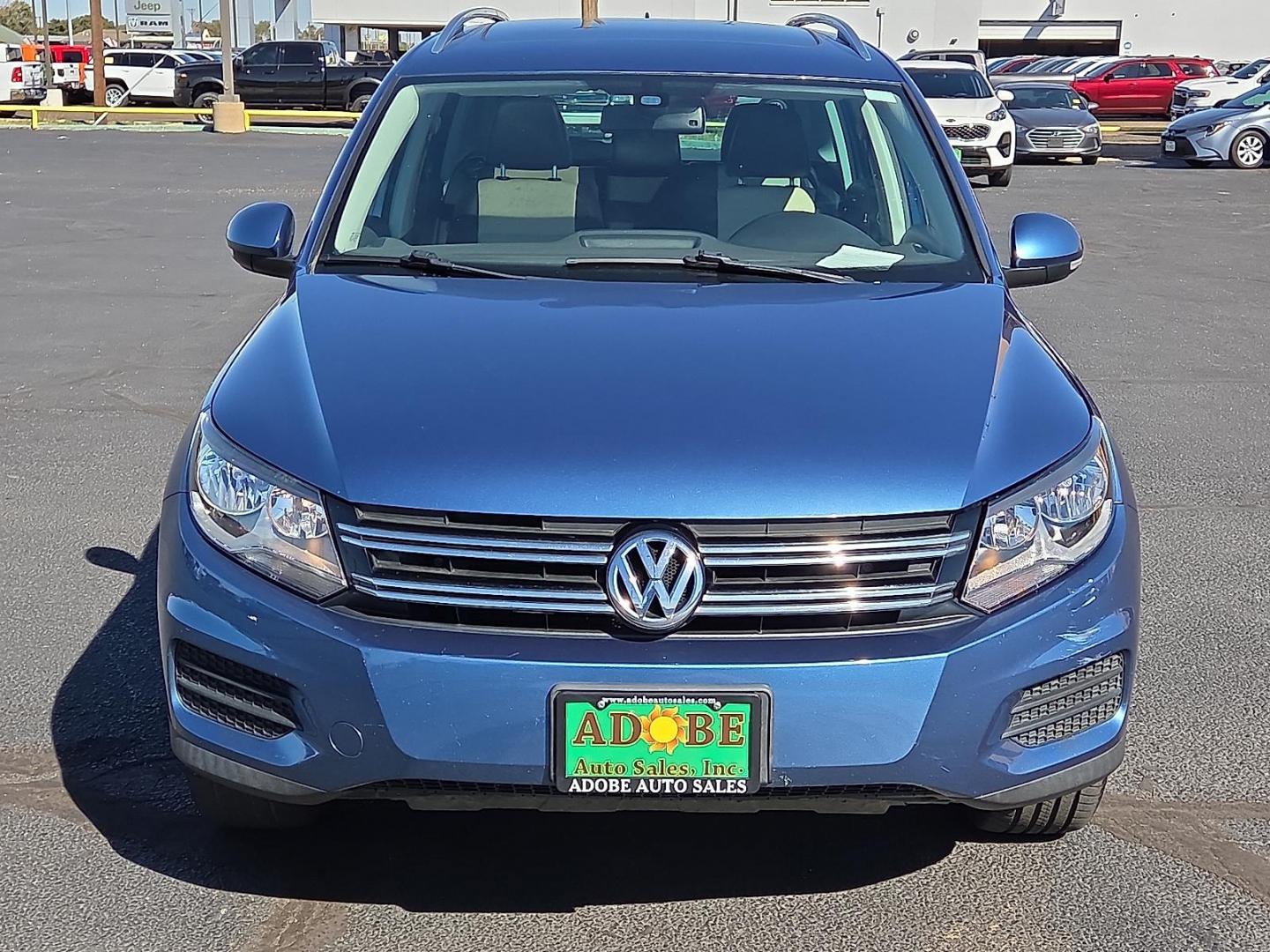 2017 Pacific Blue Metallic - D5D5 /Cornsilk Beige - NT Volkswagen Tiguan 2.0T Wolfsburg Edition (WVGSV7AX8HK) with an 2L I-4 gasoline direct injection, DOHC, variable valve control, intercooled turbo, premium unleaded, engine with 200HP engine, located at 4711 Ave Q, Lubbock, TX, 79412, (806) 687-2362, 33.551304, -101.855293 - Photo#7