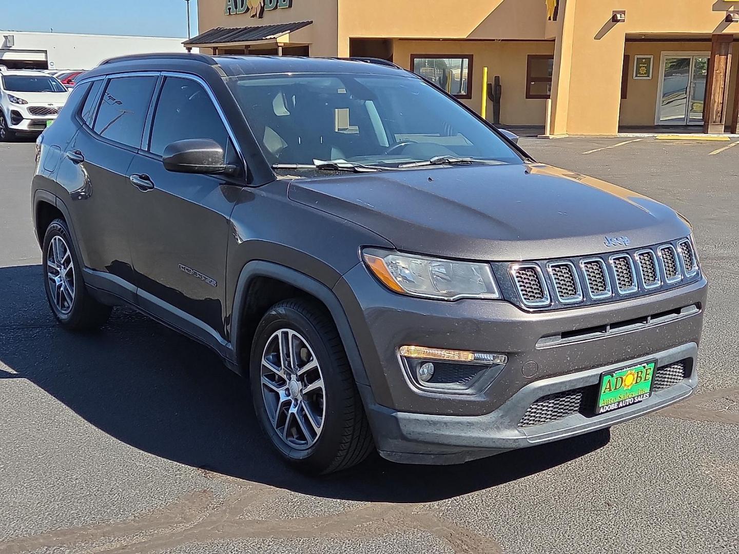 2018 Granite Crystal Metallic Clearcoat - PAU /Black - X9 Jeep Compass Latitude FWD (3C4NJCBB2JT) with an 2.4L I-4 variable valve control, regular unleaded, engine with 180HP engine, located at 4711 Ave Q, Lubbock, TX, 79412, (806) 687-2362, 33.551304, -101.855293 - Photo#6