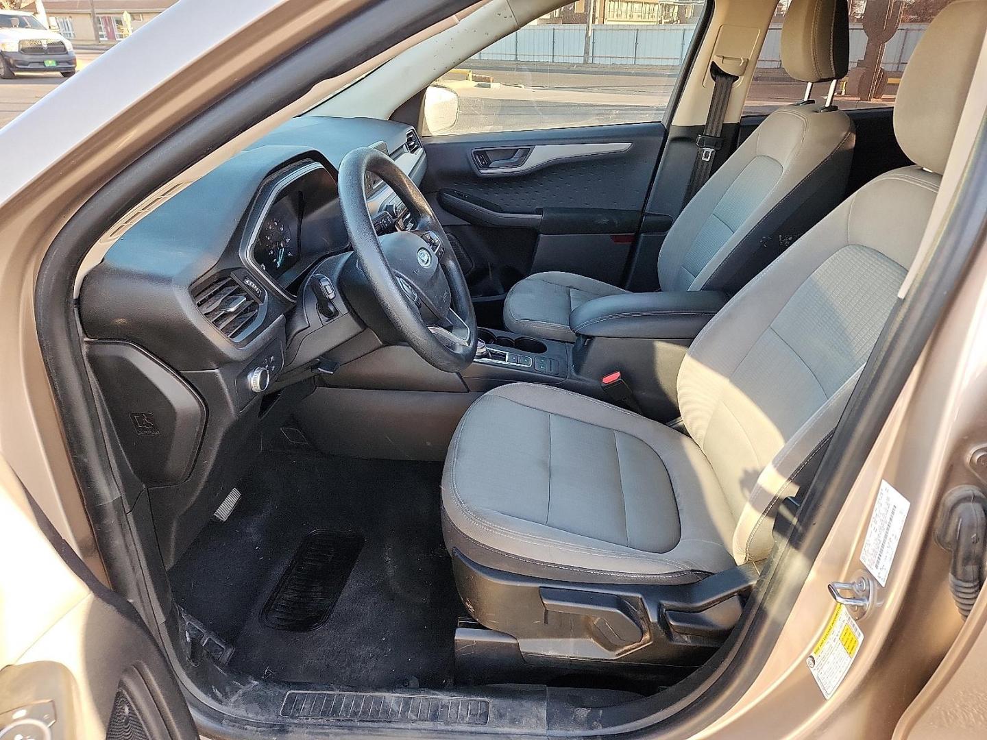 2020 GOLD Ford Escape S (1FMCU0F6XLU) with an EcoBoost 1.5L I-3 port/direct injection, DOHC, Ti-VCT variable valve control, intercooled turbo, premium unleaded, engine with 181HP engine, located at 4711 Ave Q, Lubbock, TX, 79412, (806) 687-2362, 33.551304, -101.855293 - Photo#10