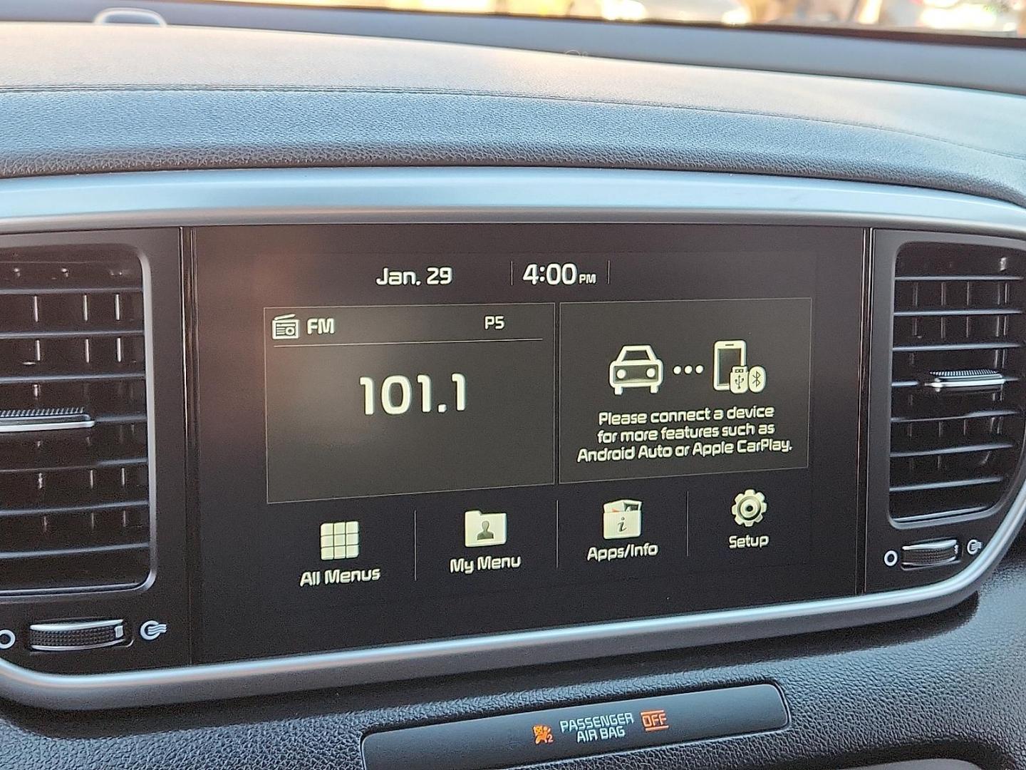 2021 WHITE Kia Sportage LX (KNDPM3AC5M7) with an Theta II 2.4L I-4 gasoline direct injection, DOHC, D-CVVT variable valve control, regular unleaded, engine with 181HP engine, located at 4711 Ave Q, Lubbock, TX, 79412, (806) 687-2362, 33.551304, -101.855293 - Photo#14