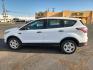 2018 WHITE Ford Escape S (1FMCU0F70JU) with an Duratec 2.5L I-4 DOHC, iVCT variable valve control, regular unleaded, engine with 168HP engine, located at 4711 Ave Q, Lubbock, TX, 79412, (806) 687-2362, 33.551304, -101.855293 - Photo#1