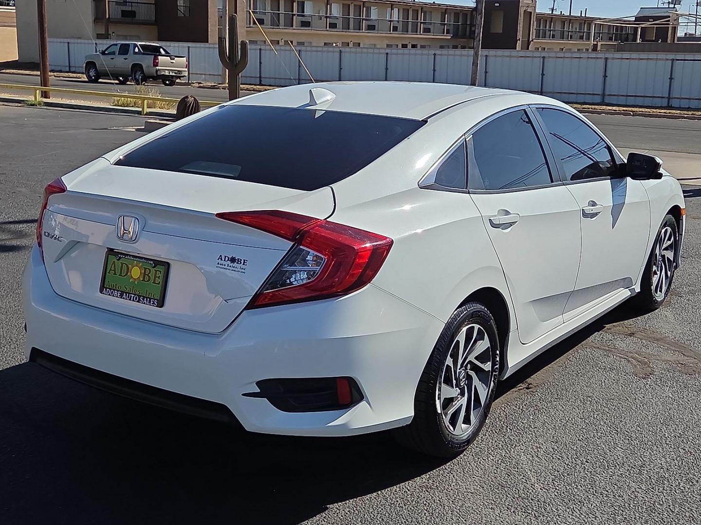 2017 White Orchid Pearl - WA /Ivory - IV Honda Civic EX (2HGFC2F77HH) with an 2L I-4 DOHC, variable valve control, regular unleaded, engine with 158HP engine, located at 4711 Ave Q, Lubbock, TX, 79412, (806) 687-2362, 33.551304, -101.855293 - Photo#4