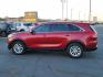 2018 MAROON Kia Sorento 2.4L LX (5XYPGDA37JG) with an 2.4L I-4 gasoline direct injection, DOHC, variable valve control, regular unleaded, engine with 185HP engine, located at 4711 Ave Q, Lubbock, TX, 79412, (806) 687-2362, 33.551304, -101.855293 - Photo#1