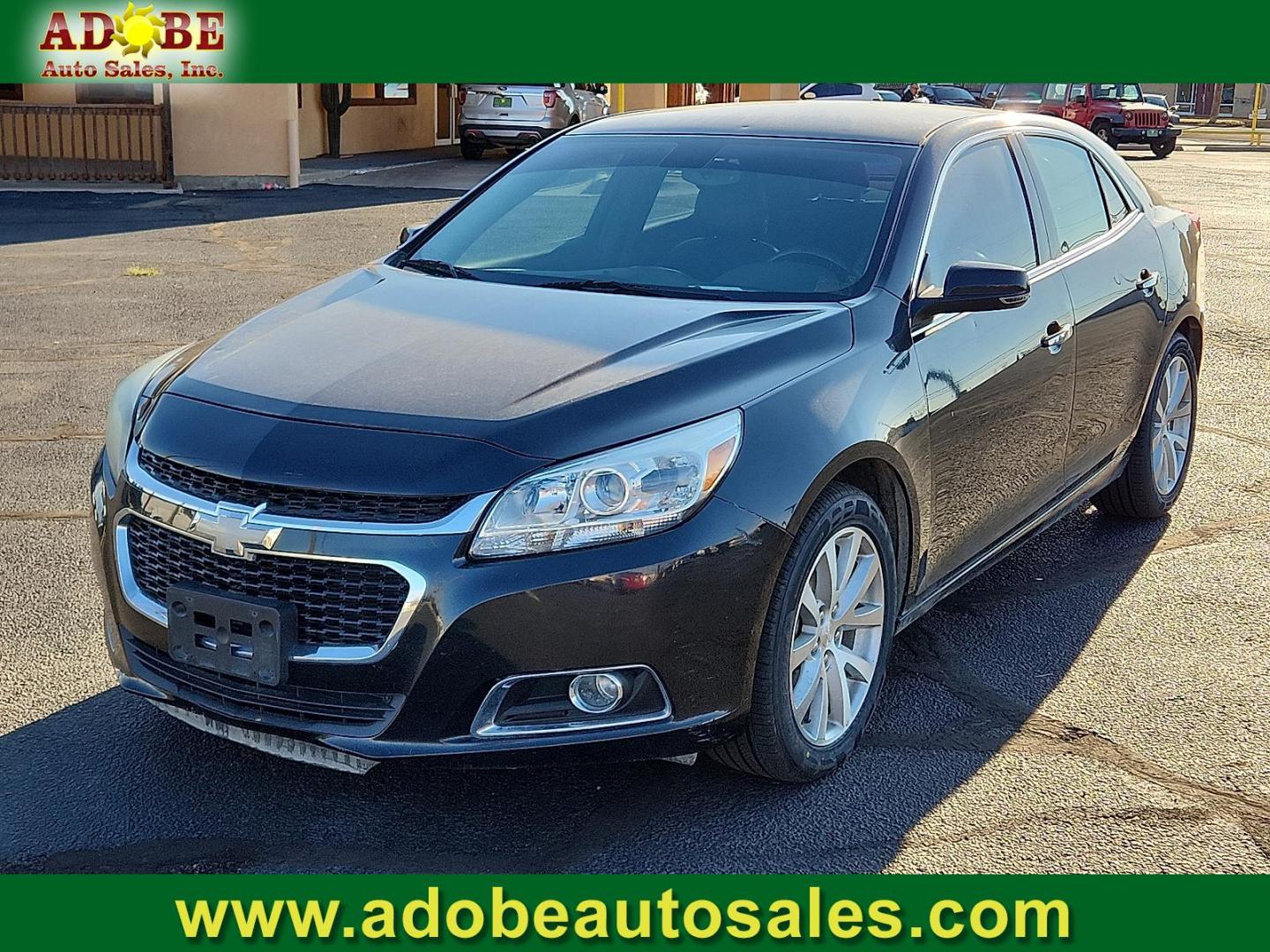 2015 BLACK Chevrolet Malibu 1LZ (1G11F5SLXFF) with an ECOTEC 2.5L I-4 gasoline direct injection, DOHC, variable valve control, regular unleaded, engine with 196HP engine, located at 4711 Ave Q, Lubbock, TX, 79412, (806) 687-2362, 33.551304, -101.855293 - Photo#0