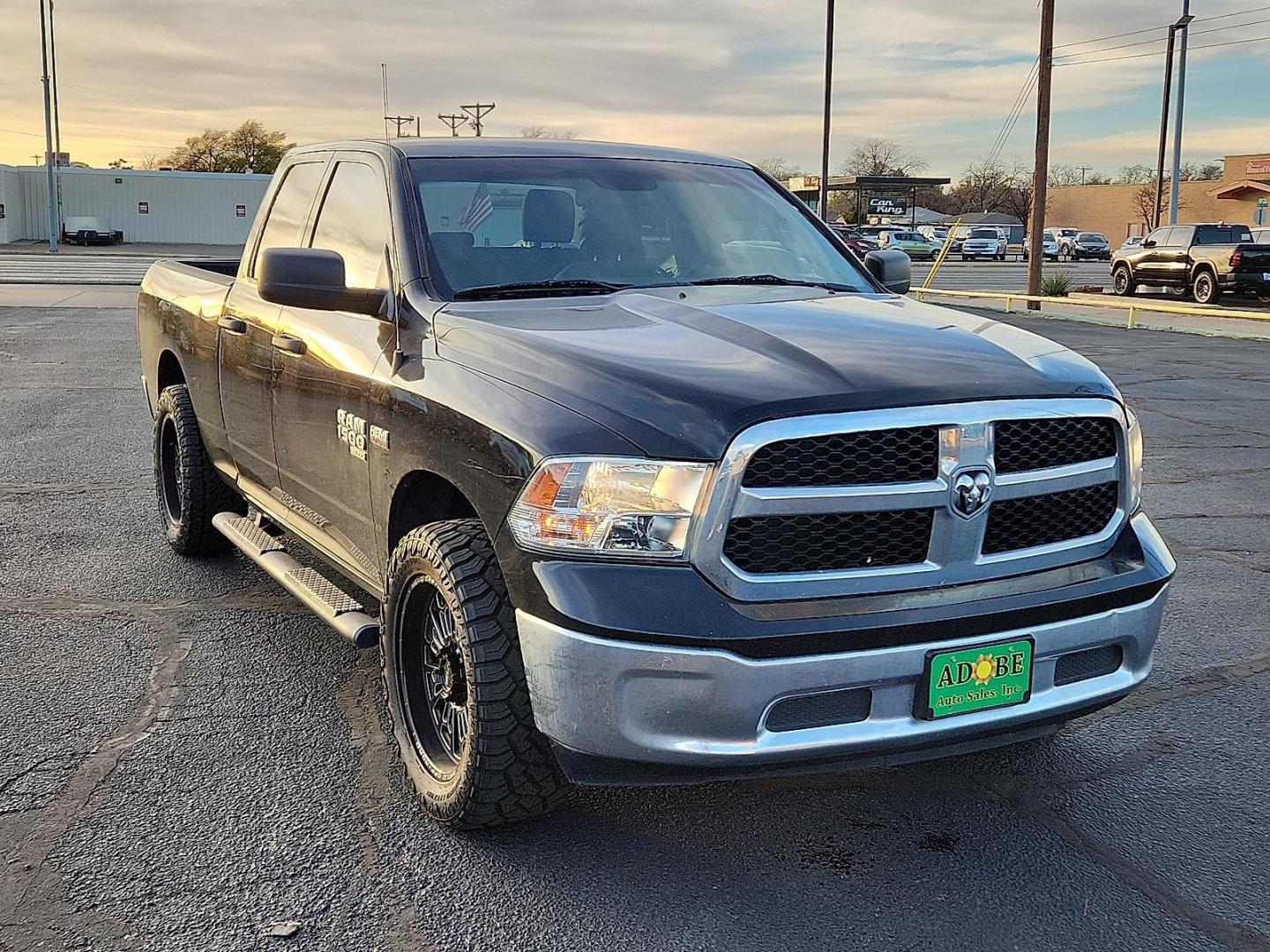 2019 BLACK Ram 1500 Classic Tradesman Quad Cab 4x2 6'4" Box (1C6RR6FT9KS) with an HEMI 5.7L V-8 variable valve control, regular unleaded, engine with cylinder deactivation and 395HP engine, located at 4711 Ave Q, Lubbock, TX, 79412, (806) 687-2362, 33.551304, -101.855293 - Photo#5