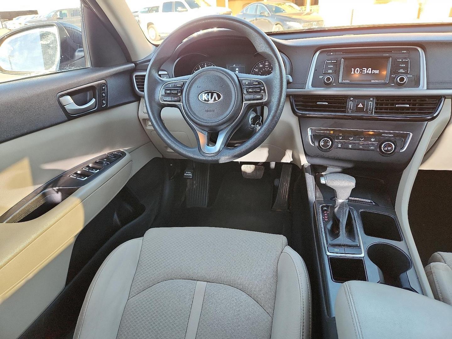 2016 BLACK Kia Optima LX (5XXGT4L35GG) with an Theta II 2.4L I-4 gasoline direct injection, DOHC, CVVT variable valve control, regular unleaded, engine with 185HP engine, located at 4711 Ave Q, Lubbock, TX, 79412, (806) 687-2362, 33.551304, -101.855293 - Photo#11