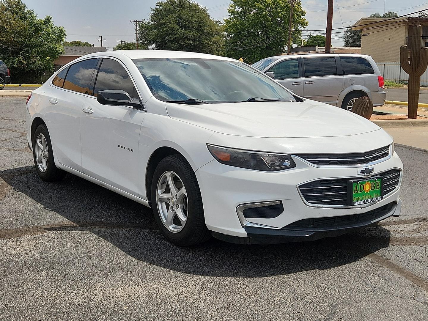 2018 WHITE /Jet Black - H1T Chevrolet Malibu 1LS (1G1ZB5ST1JF) with an ECOTEC 1.5L I-4 direct injection, DOHC, VVT variable valve control, intercooled turbo, regular gasoline, engine with 160HP engine, located at 4711 Ave Q, Lubbock, TX, 79412, (806) 687-2362, 33.551304, -101.855293- Photo#5