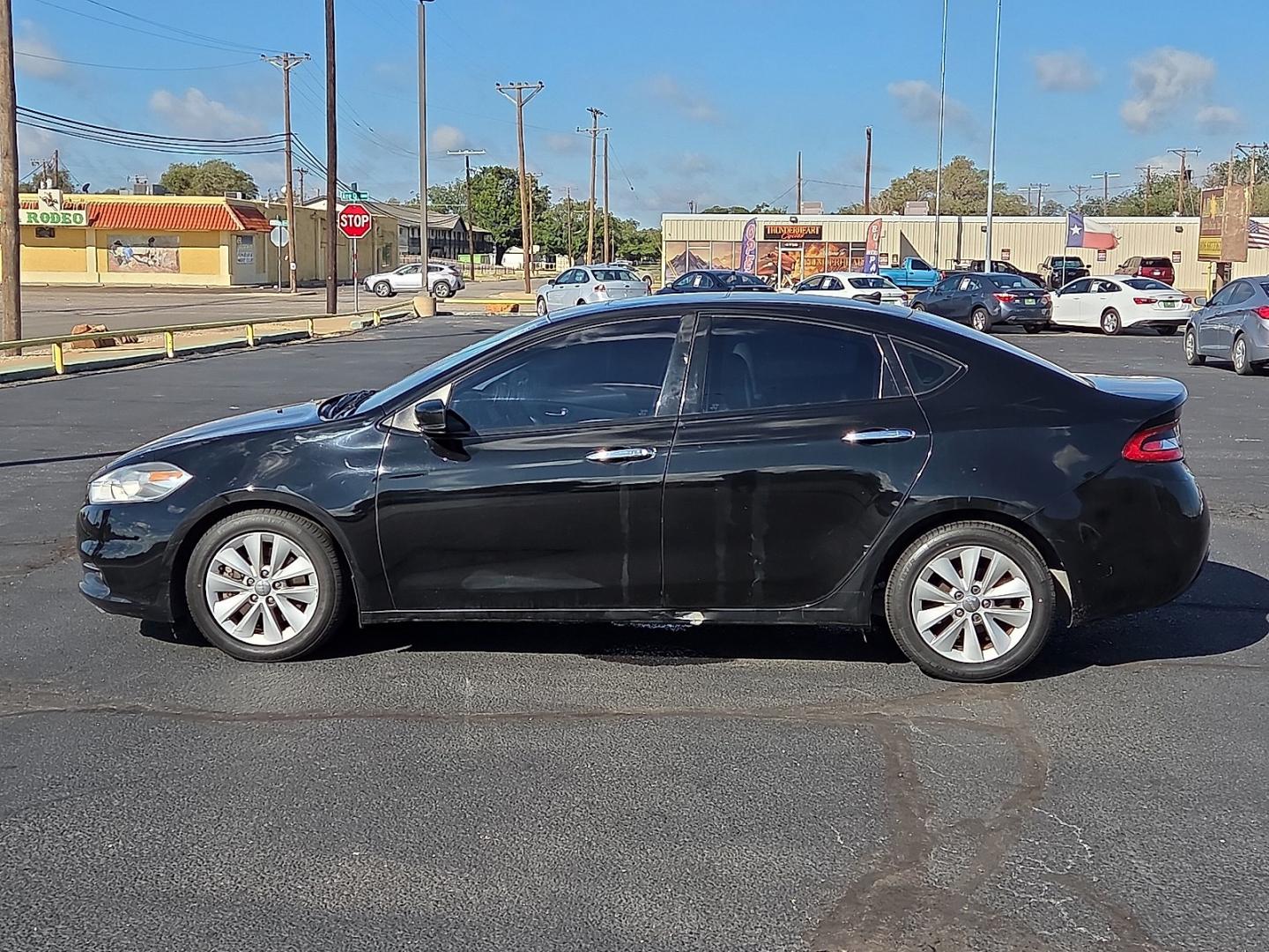 2014 Pitch Black Clearcoat - PX8 /Ceramic White/Black - XW Dodge Dart Limited (1C3CDFCB6ED) with an MultiAir 2.4L I-4 variable valve control, regular gasoline, engine with 184HP engine, located at 4711 Ave Q, Lubbock, TX, 79412, (806) 687-2362, 33.551304, -101.855293- Photo#1
