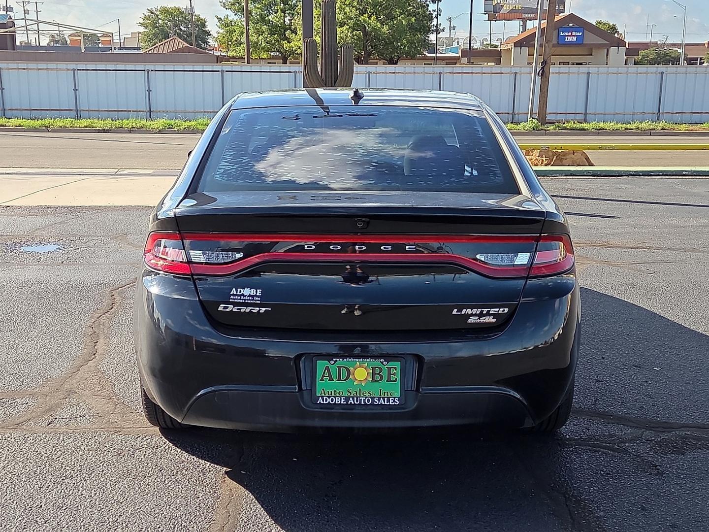 2014 Pitch Black Clearcoat - PX8 /Ceramic White/Black - XW Dodge Dart Limited (1C3CDFCB6ED) with an MultiAir 2.4L I-4 variable valve control, regular gasoline, engine with 184HP engine, located at 4711 Ave Q, Lubbock, TX, 79412, (806) 687-2362, 33.551304, -101.855293- Photo#3