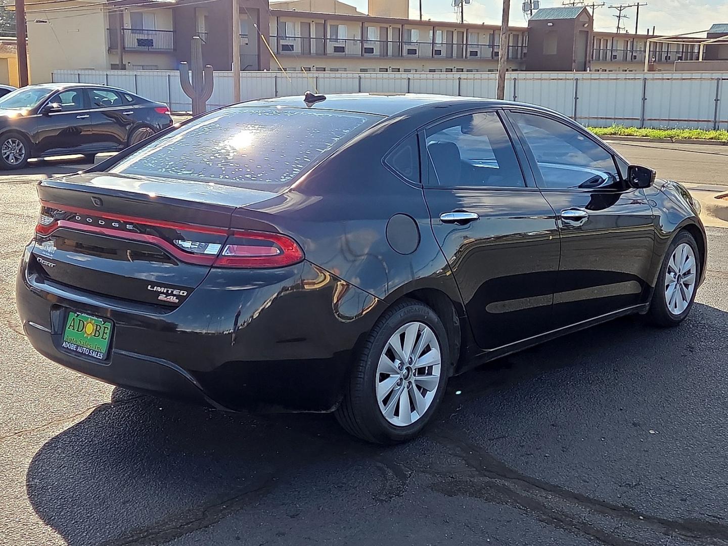 2014 Pitch Black Clearcoat - PX8 /Ceramic White/Black - XW Dodge Dart Limited (1C3CDFCB6ED) with an MultiAir 2.4L I-4 variable valve control, regular gasoline, engine with 184HP engine, located at 4711 Ave Q, Lubbock, TX, 79412, (806) 687-2362, 33.551304, -101.855293- Photo#4