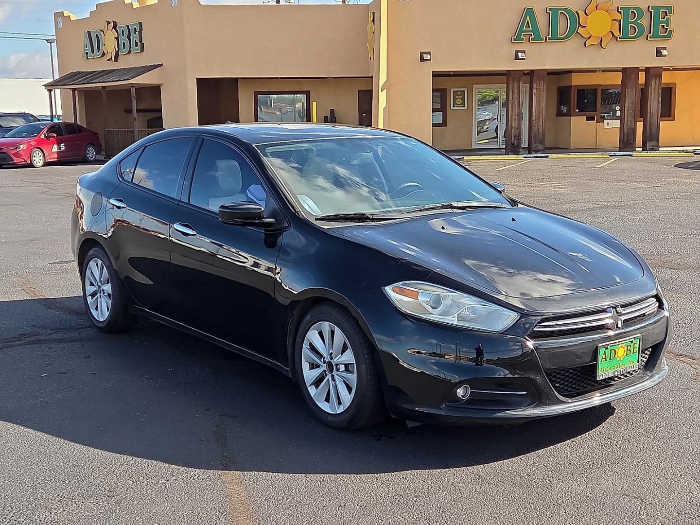 2014 Pitch Black Clearcoat - PX8 /Ceramic White/Black - XW Dodge Dart Limited (1C3CDFCB6ED) with an MultiAir 2.4L I-4 variable valve control, regular gasoline, engine with 184HP engine, located at 4711 Ave Q, Lubbock, TX, 79412, (806) 687-2362, 33.551304, -101.855293- Photo#6